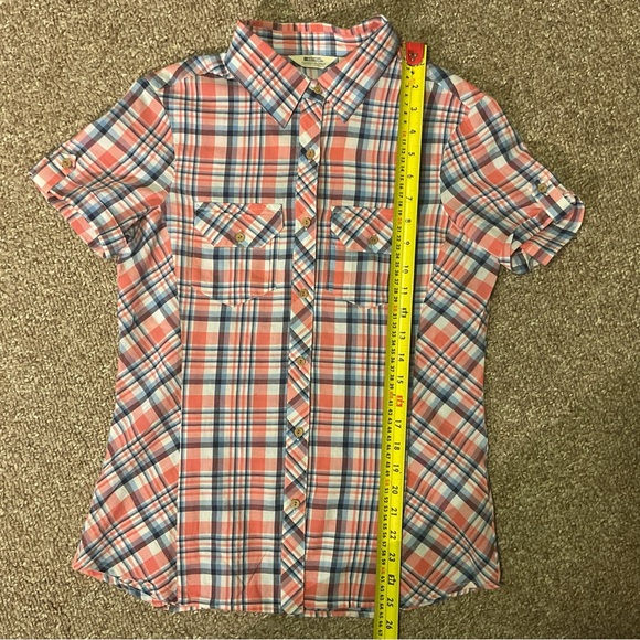 Worn once - Mountain Warehouse Striped Button Up Short Sleeve Shirt - Picture 15 of 16